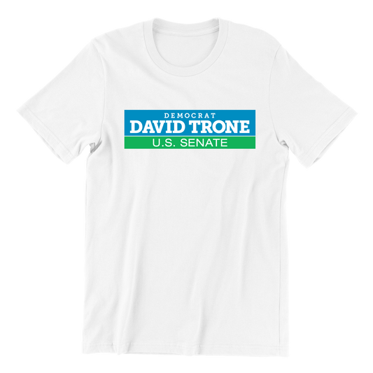 David Trone U.S. Senate White Logo T-shirt